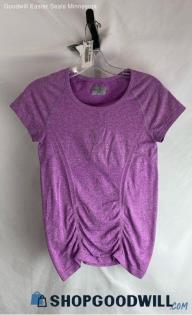 Athleta Women's Purple Heathered Fitted T-shirt - Sz S