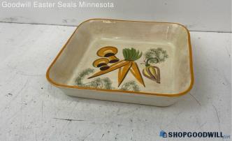 Los Angeles Potteries Autumn Harvest Casserole Dish Vintage 515 Kitchenware