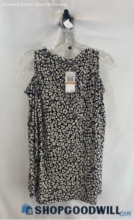 NWT Michael Kors Women's Black and White Cheetah Print Tank Top - Sz S