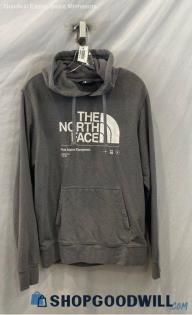 The North Face Men's Gray/White Logo Graphic Pullover Hoodie - Sz M