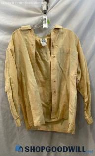 Together Women's Pale Yellow Button Up Long Sleeve - Sz S