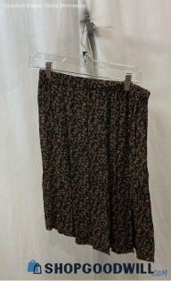 Saddle Ridge Women's VTG Black Floral Pattern Skirt - Sz L