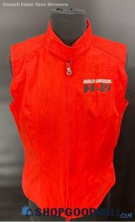 Harley-Davidson Women's Bright Orange Cotton vest - Sz OS