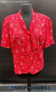 Country Sophisticate Petite Red SS Shirt - Sz 14