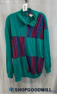 VTG Young Stuff Women's Teal Green Sweater - Sz 3X