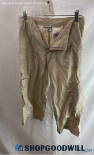 Columbia Women's Tan Utility Pocket Capri Pants - Sz 8