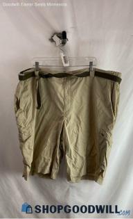 Columbia Men's Tan Ripstop Belted Tech Shorts - Sz 50x12