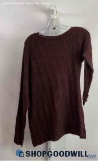 Zara Women's Maroon lightweight Sweater - Sz M