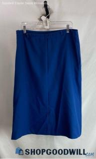 Alicia Women's VTG Blue Straight Midi Skirt - Sz 10