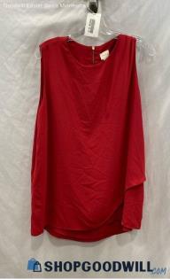 Chico's Women's Red Tiered Back Zip Loose Fit Tank Top - Sz XL