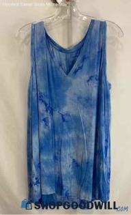 Lane Bryant Women's Blue Tie Dye Tank - Sz 18