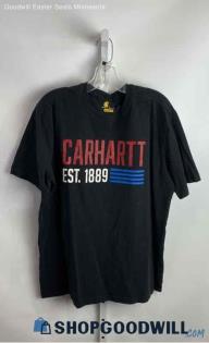 Carhartt Men's Black Logo Graphic Pullover T-Shirt - Sz L