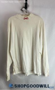 Ranger Boats Men's VTG Ivory Logo Embroidered Mock Neck Long Sleeve Shirt Sz XL