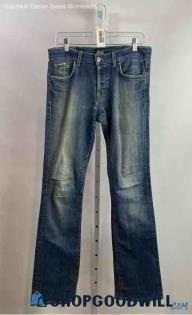 Lucky Brand Men's Weathered Blue Acid Washed Slim Bootleg Jeans - Sz 30