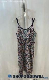 Athleta Women's Green/Purple/Pink/Black/Blue Polyester Casual Dress - Sz L