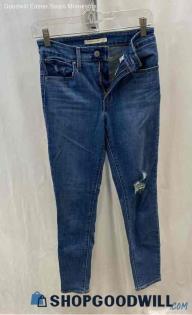 Levis Women's Medium Blue Wash Jeans - Sz 27