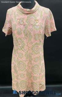 Hand-Made Pink Paisley Floral Summer Dress - Sz OS