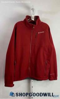 Columbia Men's Red Fleece Line Sweater - Sz L