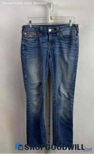 True Religion Women's Dark Blue Slim Straight Jeans - Sz 29