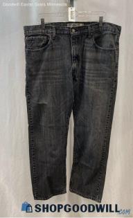 Levi's Men's Weathered Black 505 Regular Fit Jeans - Sz 38