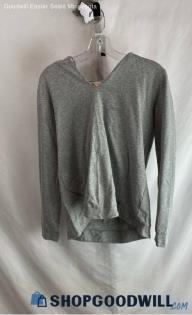 Michael Kors Women's Light Gray V Neck Hoodie - Sz L