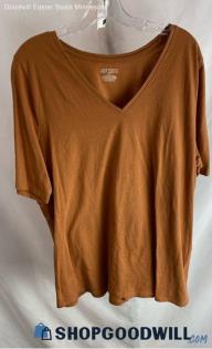 Lane Bryant Women's Sienna Brown V Neck T-Shirt - Sz 22