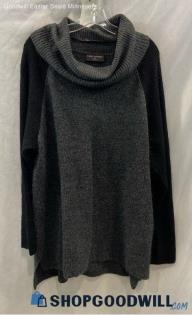 Lane Bryant Women's Heather Gray/Black Pullover Sweater - Sz 22