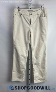 Chico's Women's Ivory Straight Leg Jeans - Sz 10s