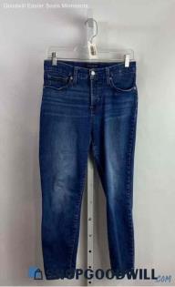 Lucky Brand Women's Weathered Blue Dark Washed Mid-Rise Skinny Jeans - Sz 10