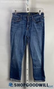 Chico's Women's Dark Blue Skinny Cropped Jeans - Sz 26