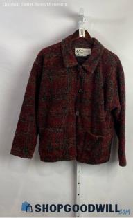 Columbia Women's Heather Red Knit Overcoat - Sz L