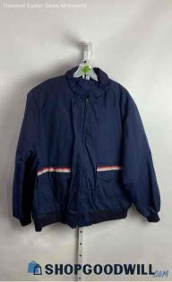 Brookfield Men's Navy Blue Bomber Jacket - Sz 50