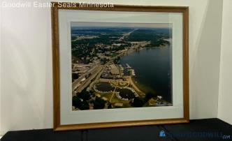 Steven Linder Signed Matted & Framed "Wayzata" '87 Aerial Photograph #F-297