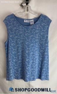 Blair Women's VTG Blue/White Floral Tank Top - Sz M