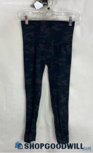 Spanx Women's Gray Camo Ribbed Ankle Leggings - Sz S