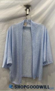 Chico's Women's Pale Blue Loose Knit Lightweight Open Cardigan - Sz 4