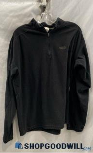 The North Face Men's Black 1/4 Zip Fleece Sweatshirt - Sz L