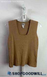 Chico's Women's Brown Fleece Tank Shirt - Sz M