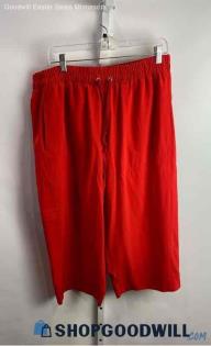 Lane Bryant Women's Red Wide Leg Capri Pants - Sz 14