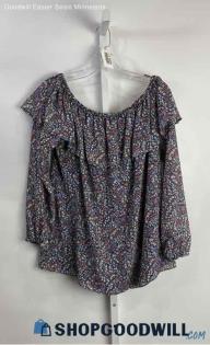 Michael Kors Women's Multicolor Paisley Blouse - Sz L