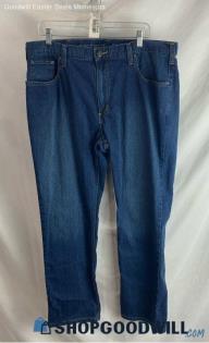 Carhartt Men's Dark Blue Relaxed Fit Straight Leg Jeans - Sz 38