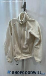 Columbia Women's Ivory Fleece Zip Up Sweater - Sz S