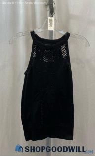 Athleta Women's Black Eyelet Vented Tank Top - Sz S