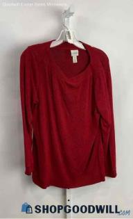 Chico's Women's Red Lightweight Sweater - Sz L