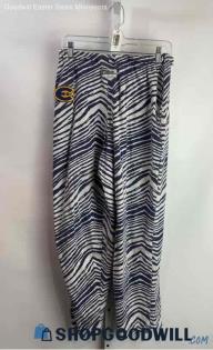 Zubaz Men's Blue/White Patterned Pants - Sz M