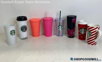 Lot 8pc Variety Starbucks Tumblers Multicolor