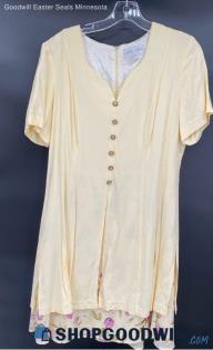 Casual Corner Women's Soft Yellow Spring/Summer dress - Sz 12