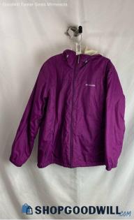 Columbia Women's Magenta Lightweight Sherpa Lined Full Zip Winbreaker - Sz 1X