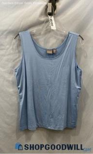 Chico's Women's Sky Blue Scoop Neck Tank Top - Sz L