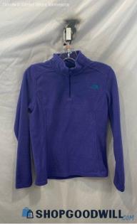 The Northface Women's Purple 1/4 Zip Fleece Sweater - Sz S